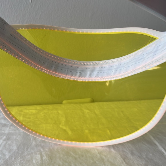 π5 Summer unisex outdoor Hat Neon Sun Visor Peak Cap Clear Plastic Sunvisor - Picture 4 of 4